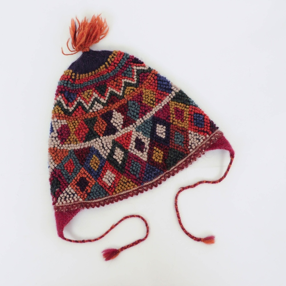 ❤️3/$29 Geometric Pattern Knit Beanie Wool Blend